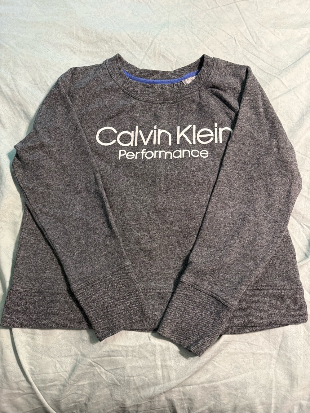 Calvin Klein Woman’s Dark Gray Logo Crewneck Sweatshirt
